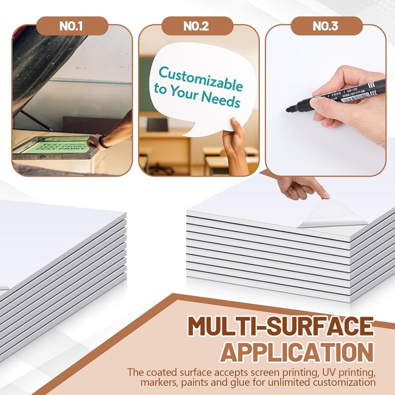 Pushglossy 25 Sheets Self Adhesive Foam Board 22 x 28 x 3/16" White Self-Adhesive Tack Foam Boards Large Free Mounting Poster for Crafts Presentation Vision Board Signboard and Party Decorations - Image 4